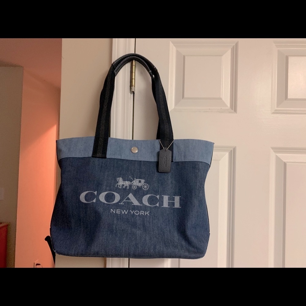 Coach Horse and Carriage Denim Tote